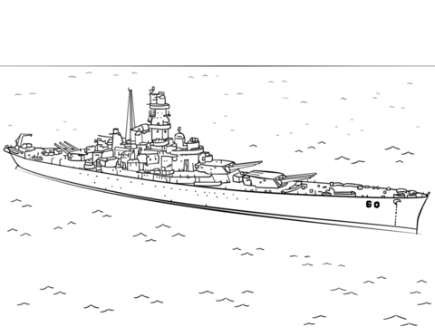 Uss Alabama Coloring Page